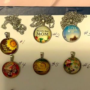 Glass Dome Charm Necklace